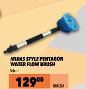 Midas Style Pentagon Water Flo w Brush (54cm) BR03M