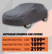 Autogear Spandex Car Cover (Hatch 381 x 165 x 119cm) CCS01