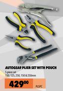 Autogear 5 Piece Plier Set With Pouch PL5PC