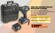 Ryobi 18V Li-Ion Impact Drill Kit With Battery & Charger XHD-1820K