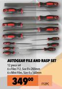 Autogear 12 Piece File & Rasp Set F12PC