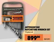 Autogear 10 Piece Sae Ratcheting Wrench Set RW10PC