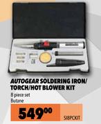 Autogear 8 Piece Butane Soldering Iron/ Torch/ Hot Blower Kit SI8PCKIT