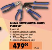 Midas Professional Tools Plier Set 4 Piece Set PL4M