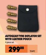 Autogear Tyre Deflator Set With Leather Pouch TD4PC