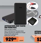 Autogear Mini Jump Starter & Power Pack JS800PP