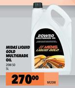Midas Liquid Gold Multigrade Oil 20W-50 MI20W-5L