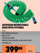 Autogear Retractable Hose With Fittings RH15