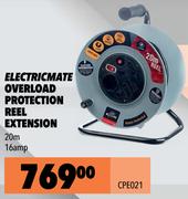 Electric Mate Overload Protection Reel Extension 20m 16 Amp CPE021