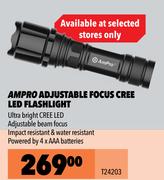 Ampro Adjustable Focus Cree LED Flashlight T24203