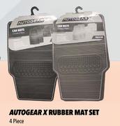 Autogear X Rubber Mat Set Black MA23M