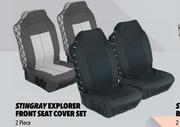 Stingray Explorer Front Seat Cover Set 2 Piece Black SA303