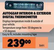 Autogear Interior & Exterior Digital Thermometer TH91