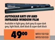 Autogear Anti UV & Infrared Window Film WF01/1D/1SD/WF05/5D/5SD