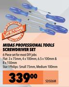 Midas Professional Tools Screwdriver Set SDS06M