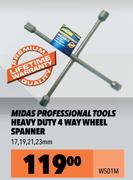 Midas Professional Tools Heavy Duty 4 Way Wheel Spanner WS01M