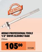 Midas Professional Tools 1/2" Drive Sliding T-Bar 250mm ST250M