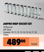Ampro Deep Socket Set T45204