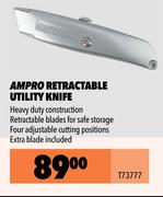 Ampro Retractable Utility Knife T73777