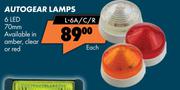 Autogear Lamps 6 LED L-6A/C/R-Each