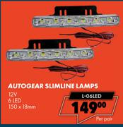 Autogear Slimline Lamps L-06LED-Per Pair