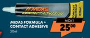 Midas Formula+ Contact Adhesive MCA1-50ml