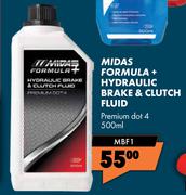 Midas Formula+ Hydraulic Brake & Clutch Fluid MBF1-500ml
