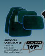 Autogear Carpet Mat Set MA-BE/BK/GY