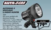 Autogear-X Spotlight Li-Night Hunter LIG18W