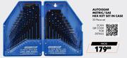 Autogear Metric/SAE Hex Key Set In Case 30 Piece Set HK30
