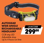 Autogear Wide Angle Rechargeable Headlamp LAMCOBR