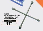 Midas Professional Tools Heavy Duty 4 Way Wheel Spanner WS01M