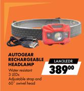 Autogear Rechargeable Headlamp LAM3LEDR