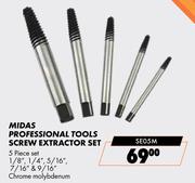 Midas Professional Tools Screw Extractor Set SE05M