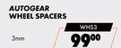 Autogear Wheel Spacers 3mm WHS3