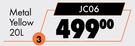 Autogear Jerry Cans Metal Yellow JC06-20L