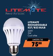 Litemate Rechargeable E27/B22 Bulb LM029/30