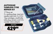 Autogear Tubeless Tyre Repair Kit TR17PC