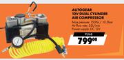 Autogear 12V Dual Cylinder Air Compressor PU68