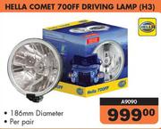 Hella Comet 700ff Driving Lamp H3 186mm Diameter A9090-Per Pair