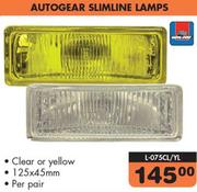 Autogear Slimline Lamps L-075CL/YL