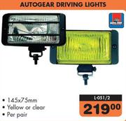 Autogear Yellow Or Clear Driving Lights 145x75mm L-051/2-Per Pair