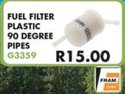 Fram Fuel Filter Plastic 90 Degree Pipes G3359