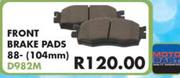 Moto Front Brake Pads 88-104mm D982M
