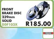 Front Brake Disc 239mm Solid DDF103X