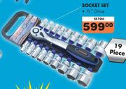 Socket Set 19 Piece 1/2" Drive SK19M