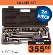 Autogear 24 Piece 1/2" Drive Socket Set SK24PC