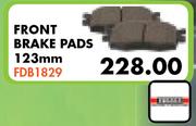 Front Brake Pads 123mm FDB1829 For Toyota Yaris 1.3