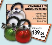 Campgear 2.71 Whistling Kettle ACP-201/G/R-Each
