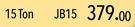 Autogear Bottle Jacks 15 Ton JB15